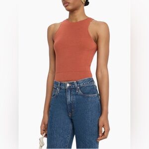 Toccin Women's Sleeveless Terracotta Tank Top